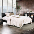Huntress Iii Black Textured Faux Leather Platform Bed By Foa