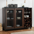 Furniture Of America Misenia Vintage Walnut Sliding Door Buffet