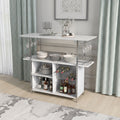 Furniture Of America Iche Contemporary White Metal Bar Table