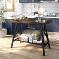 Hollenbeck Rustic Medium Weathered Oak Counter Height Table By Foa