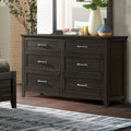 Furniture Of America Inyx Transitional Walnut Solid Wood Dresser