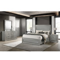 Furniture Of America Isabella Glam 5 Piece Metallic Grey Wood Platform Bedroom Set
