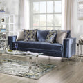 Furniture Of America Jion Contemporary Blue Solid Wood Sofa