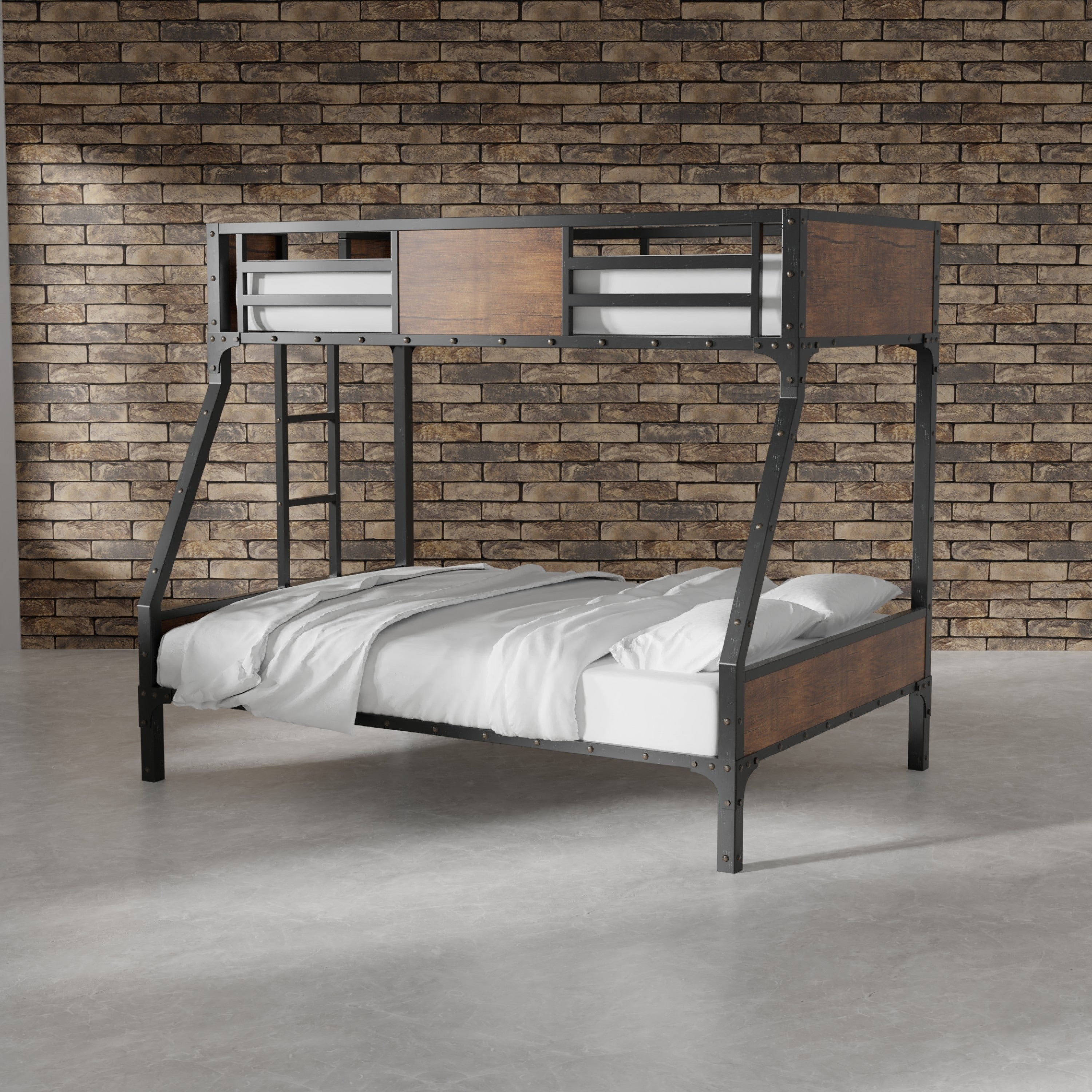 Furniture Of America Markain Industrial Metal Bunk Bed
