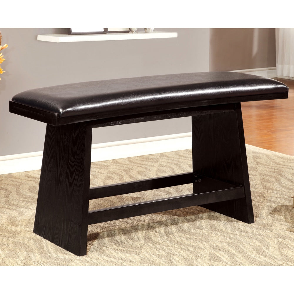 Furniture Of America Karille Modern Black Counter Height Dining Bench