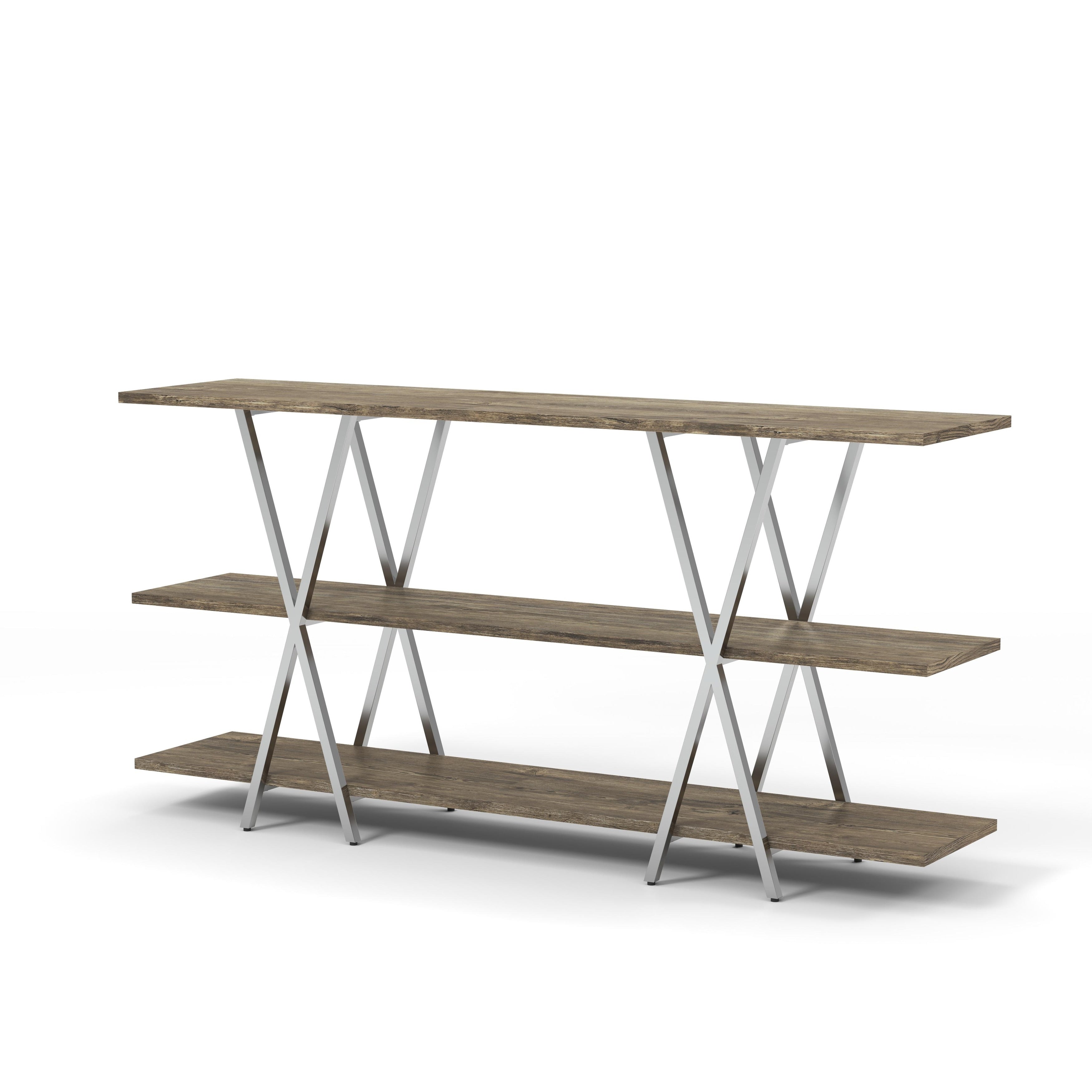 Kent Chrome Dark Oak Console Table