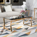 Furniture Of America Kiloran Contemporary Glass Top Coffee Table