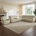 Furniture Of America Kingsley Modern 2 Piece Top Grain Leather Sectional Sofa And Recliner Set