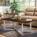 Furniture Of America Kinlen Transitional Oak And White Coffee Table