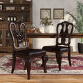 Oskarre Traditional Brown Cherry Side Dining Chairs Set Of 2 By Foa