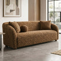 Furniture Of America Krona Modern Fiber Fabric Loveseat With Accent Pillows