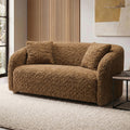 Furniture Of America Krona Modern Fiber Fabric Sofa With Accent Pillows