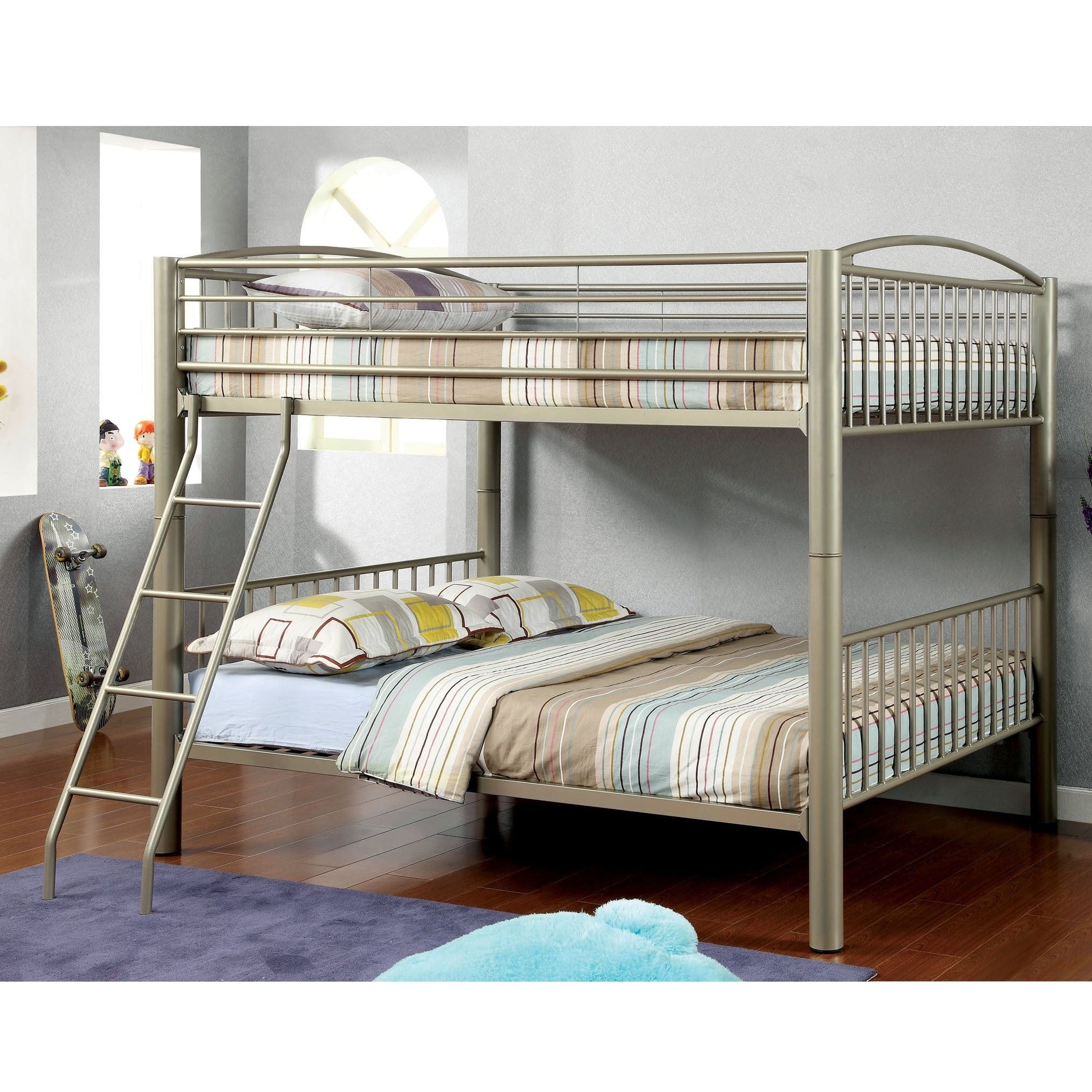 Furniture Of America Olivane Champagne Gold Full Bunk Bed