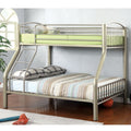 Furniture Of America Olivane Champagne Gold Twin Over Full Bunk Bed