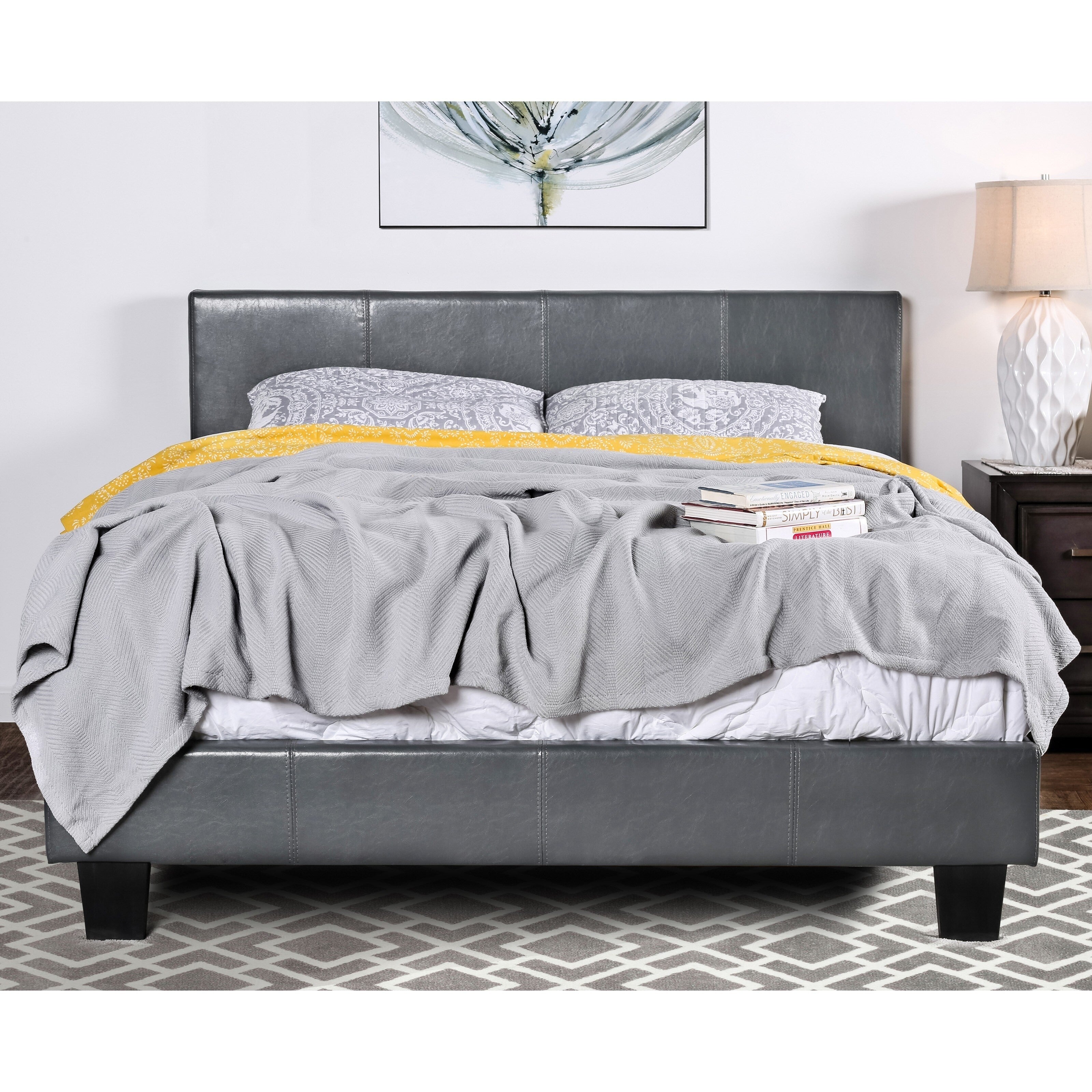 Kutty Contemporary King Padded Platform Bed By Foa Eastern King