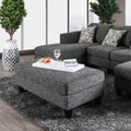 Furniture Of America Breckenridge Grey Chenille Ottoman
