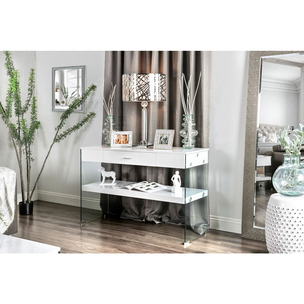 Strick Bolton Markus Contemporary Glass Sofa Table