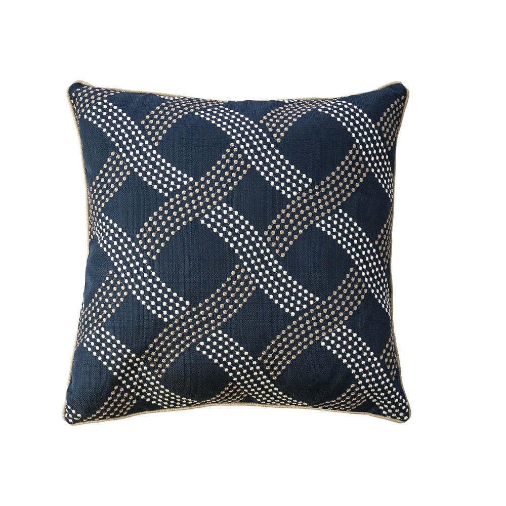 Furniture Of America Leigh 20 Inch Blue Waves Throw Pillows Set Of 2