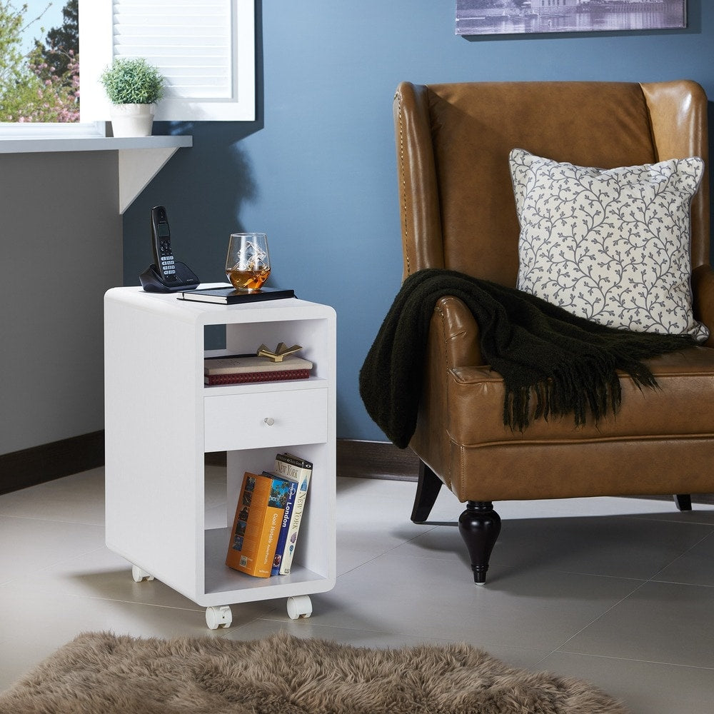 Furniture Of America Lendel Contemporary 1 Drawer Storage Side Table