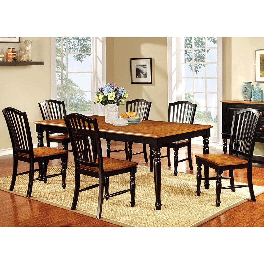 The Gray Barn Oak Glen Two Tone 7 Piece Country Style Dining Set