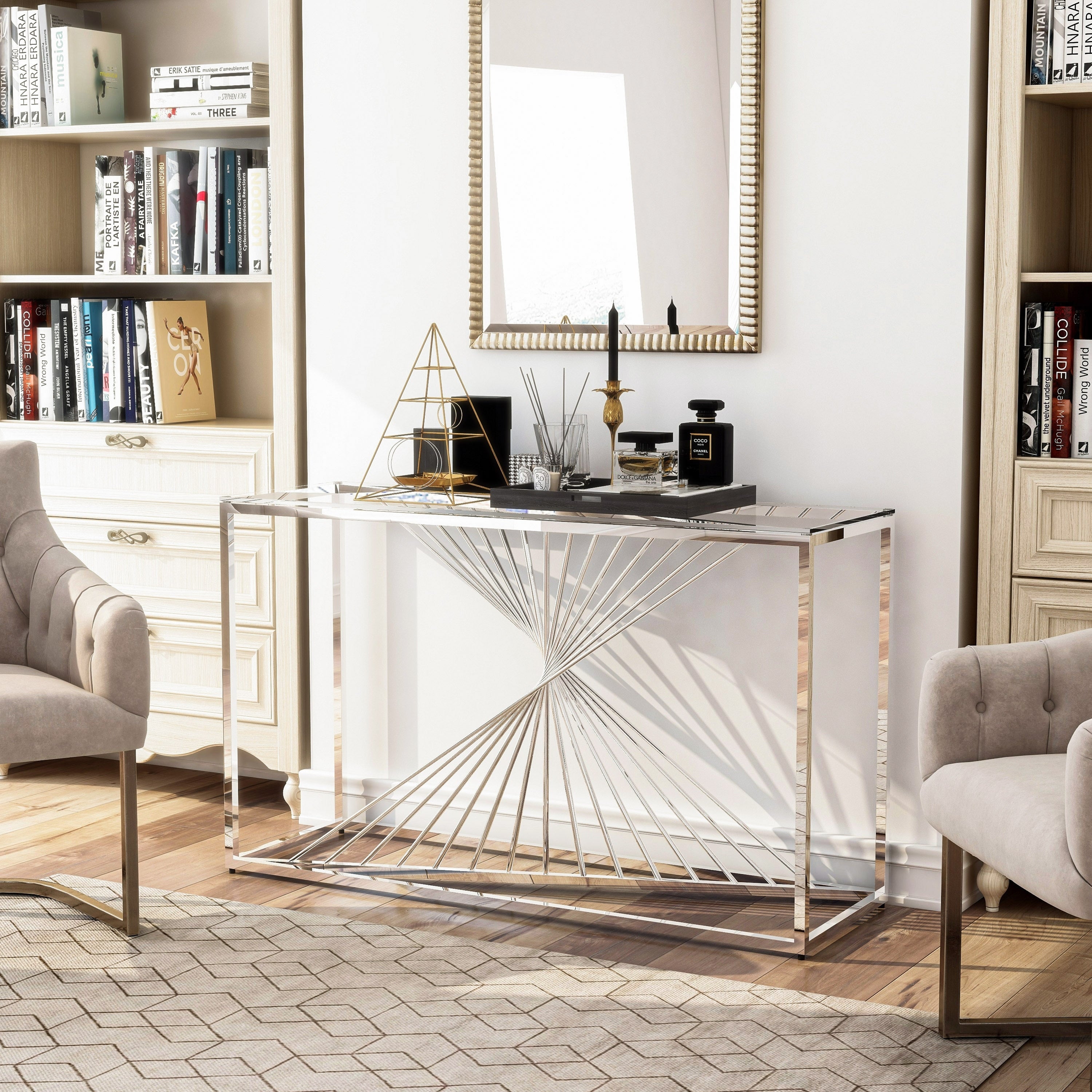 Furniture Of America Limback Contemporary Geometric Sofa Table