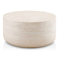 Furniture Of America Lithos Modern Off White Ceramic Solid Base Coffee Table