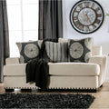 The Gray Barn Madeleine Way Ivory Fabric Contemporary Nailhead Loveseat