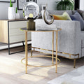 Furniture Of America Llewellyn Contemporary Round Glass Top Side Table