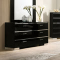 Furniture Of America Lofa Contemporary Black Solid Wood Dresser