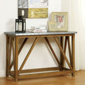 Furniture Of America Loren Industrial Style Iron Top Sofa Table