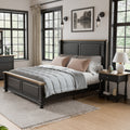Furniture Of America Lucan Modern 2 Piece Farmhouse Black Solid Wood Panel Bedroom Set