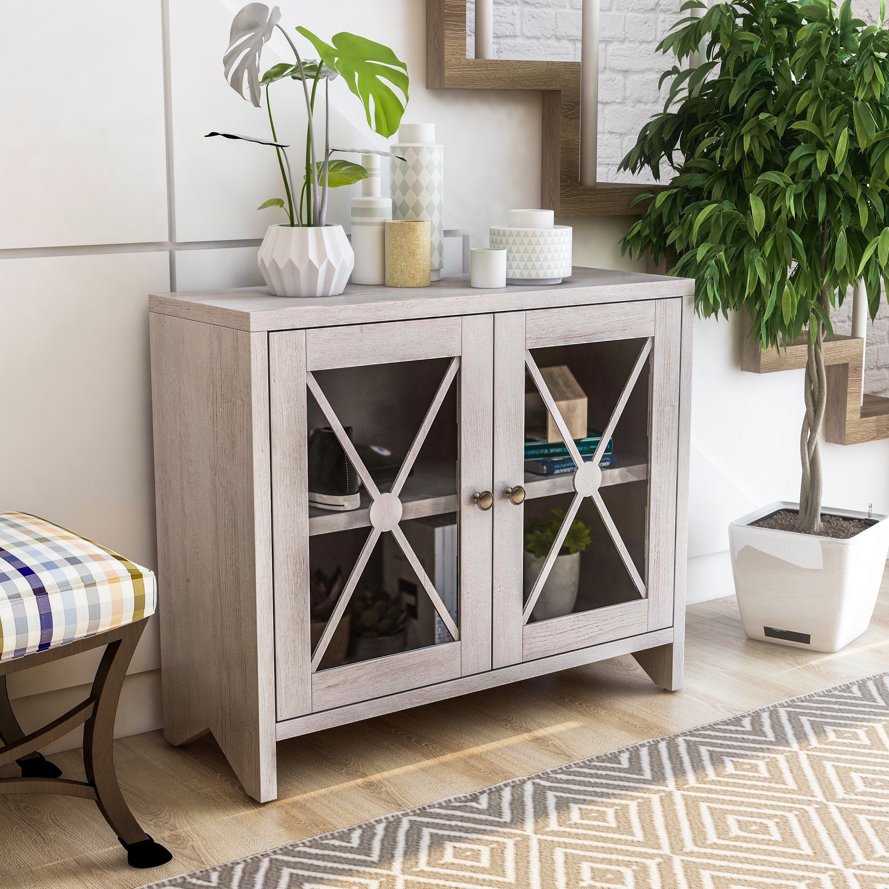 Furniture Of America Lyle Transitional Accent Cabinet With 1 Shelf