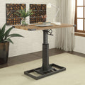 Furniture Of America Malone Industrial Style 48 Inch Height Adjustable Desk With Outlets