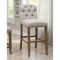Furniture Of America Matheson Rustic Tufted Bar Chairs Set Of 2