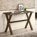 Furniture Of America Mav Transitional Walnut Solid Wood Sofa Table