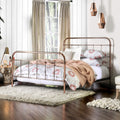 Melly Contemporary Rose Gold Panel Bed By Foa