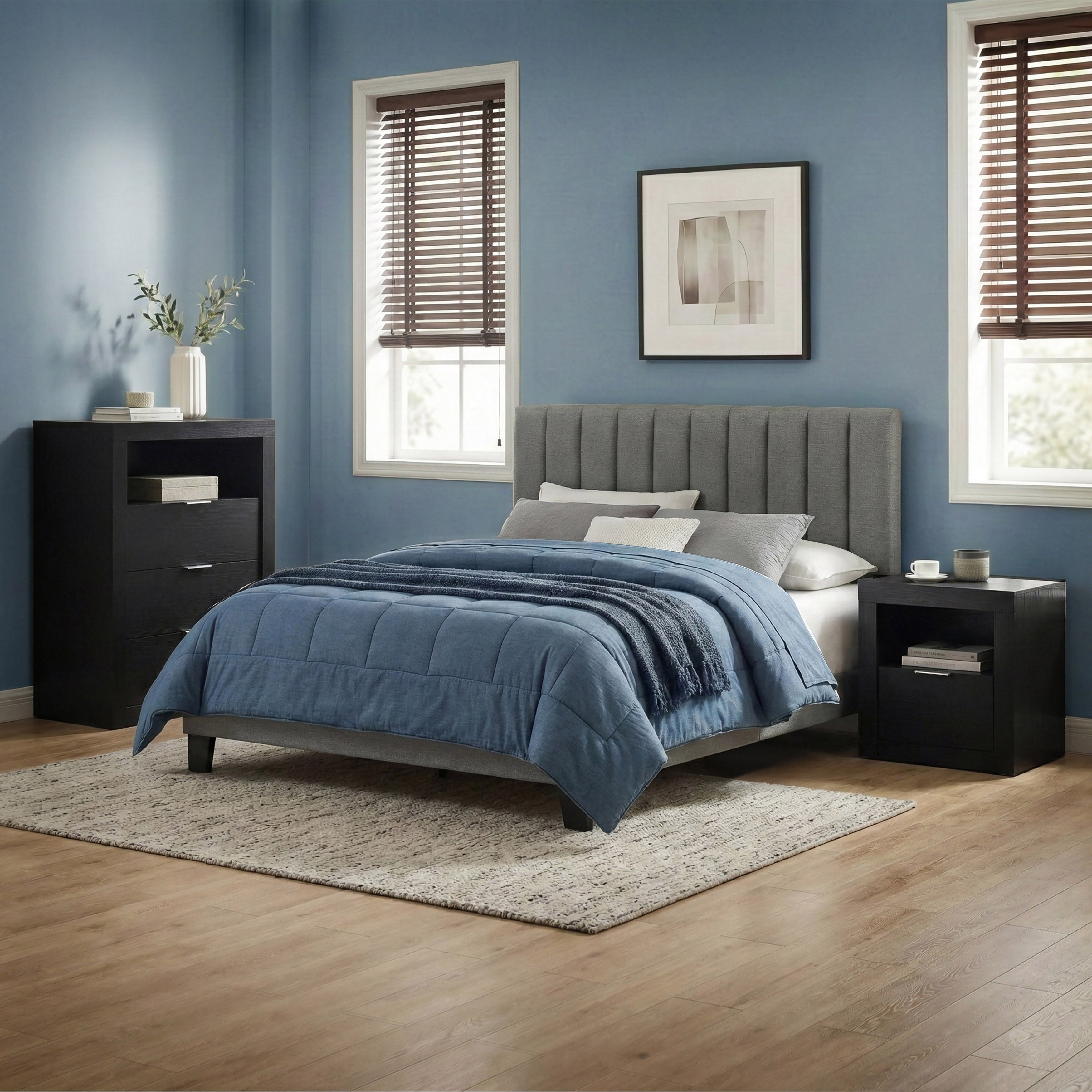 Furniture Of America Merro Modern 3 Piece Solid Wood Bedroom Set