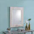 Furniture Of America Midvale White 5Mm Rectangular Beveled Wall Mirror