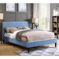 Furniture Of America Milton Microfiber Button Tufted Platform Bed