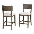 Furniture Of America Laria Modern Farmhouse Dark Walnut Solid Wood Counter Height Dining Chair Set Of 2