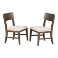 Furniture Of America Laria Modern Farmhouse Dark Walnut Solid Wood Dining Chair With Padded Seat Set Of 2
