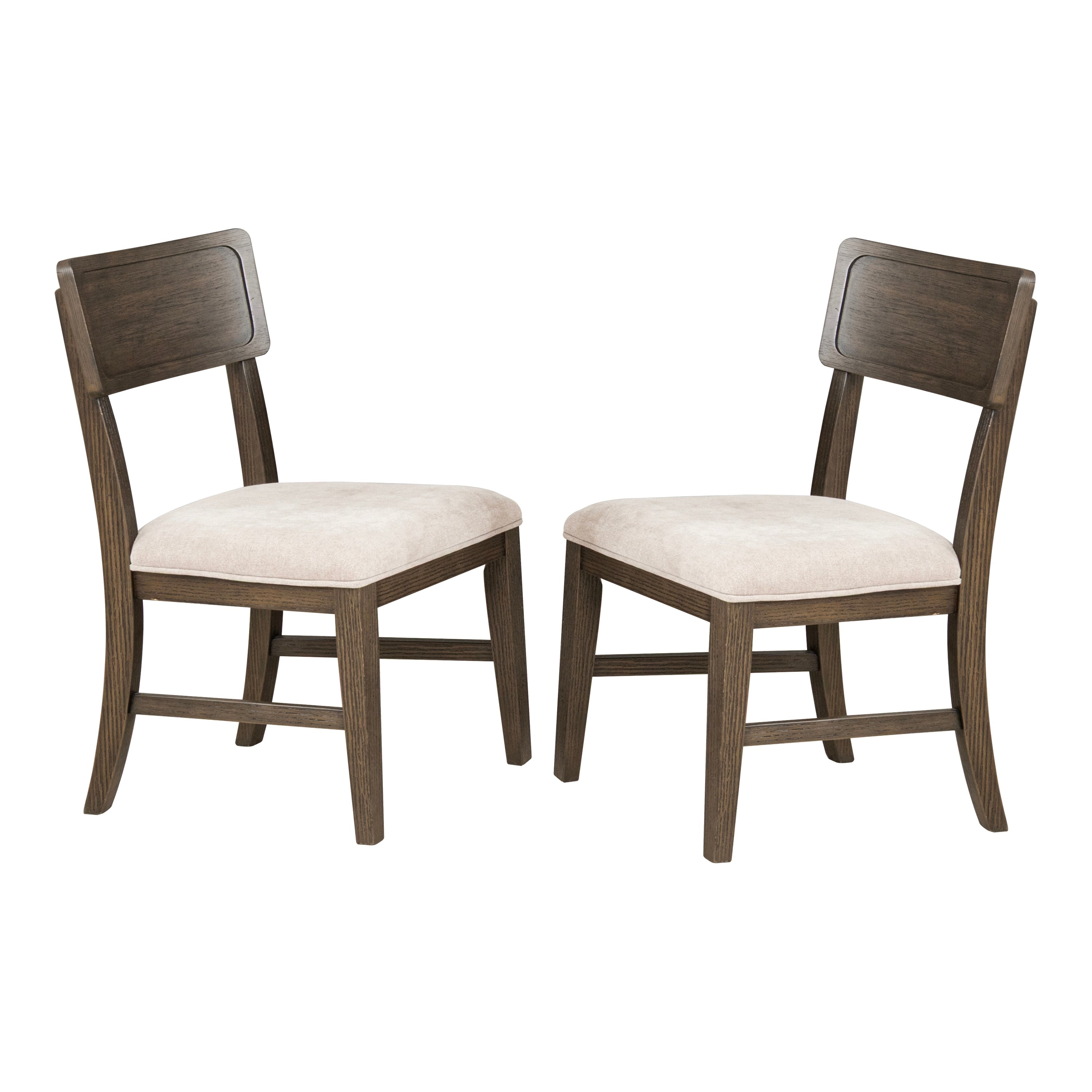 Furniture Of America Laria Modern Farmhouse Dark Walnut Solid Wood Dining Chair With Padded Seat Set Of 2