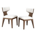 Furniture Of America Wayley Modern Solid Wood Curved Back Padded Dining Chair Set Of 2