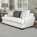 Furniture Of America Pario Modern Wood Frame Fabric Loveseat With Accent Pillows