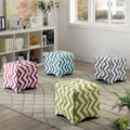 Furniture Of America Monterey Ii Chevron Pattern Tufted Ottoman