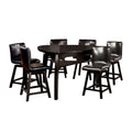Furniture Of America Heather 7 Piece Counter Height Dining Table Set