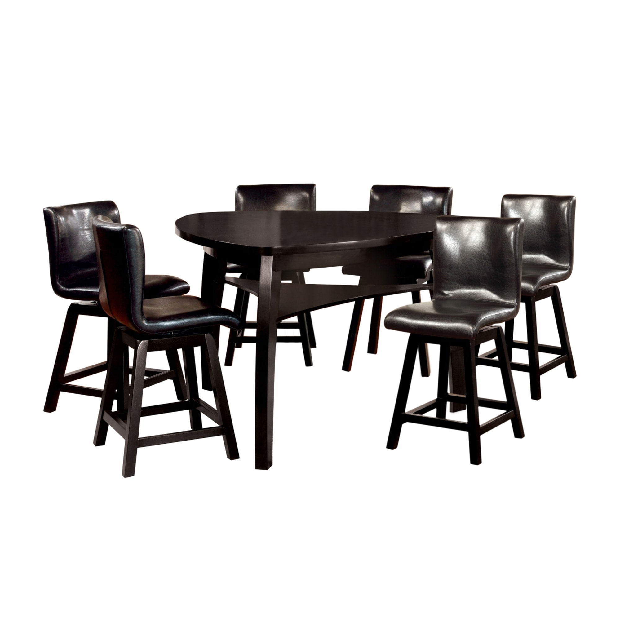 Furniture Of America Heather 7 Piece Counter Height Dining Table Set