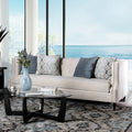 Furniture Of America Garamond Contemporary Tuxedo Microfiber Tufted Sofa