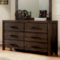 6 Drawer Dresser Brown