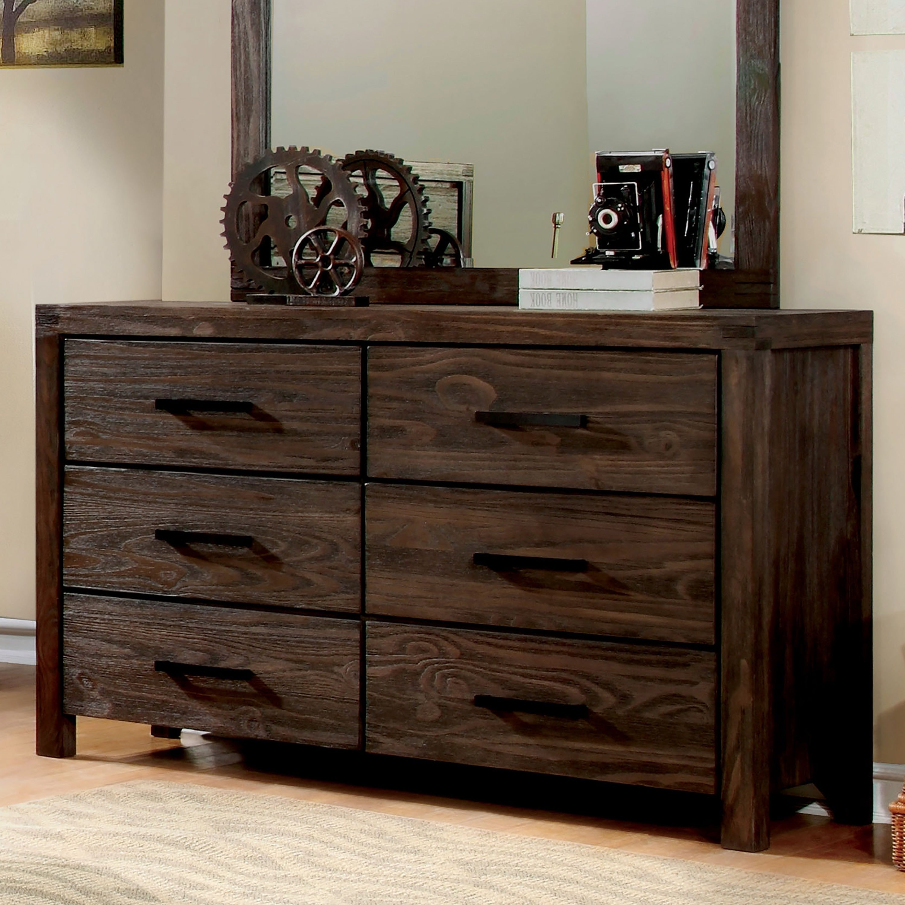 6 Drawer Dresser Brown
